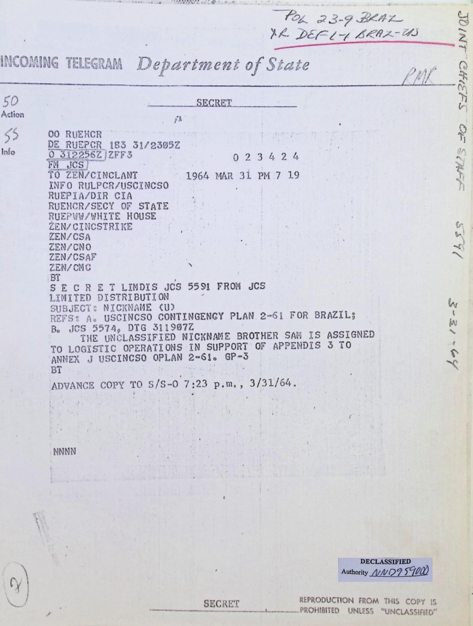 Joint Chiefs assign the name Brother Sam